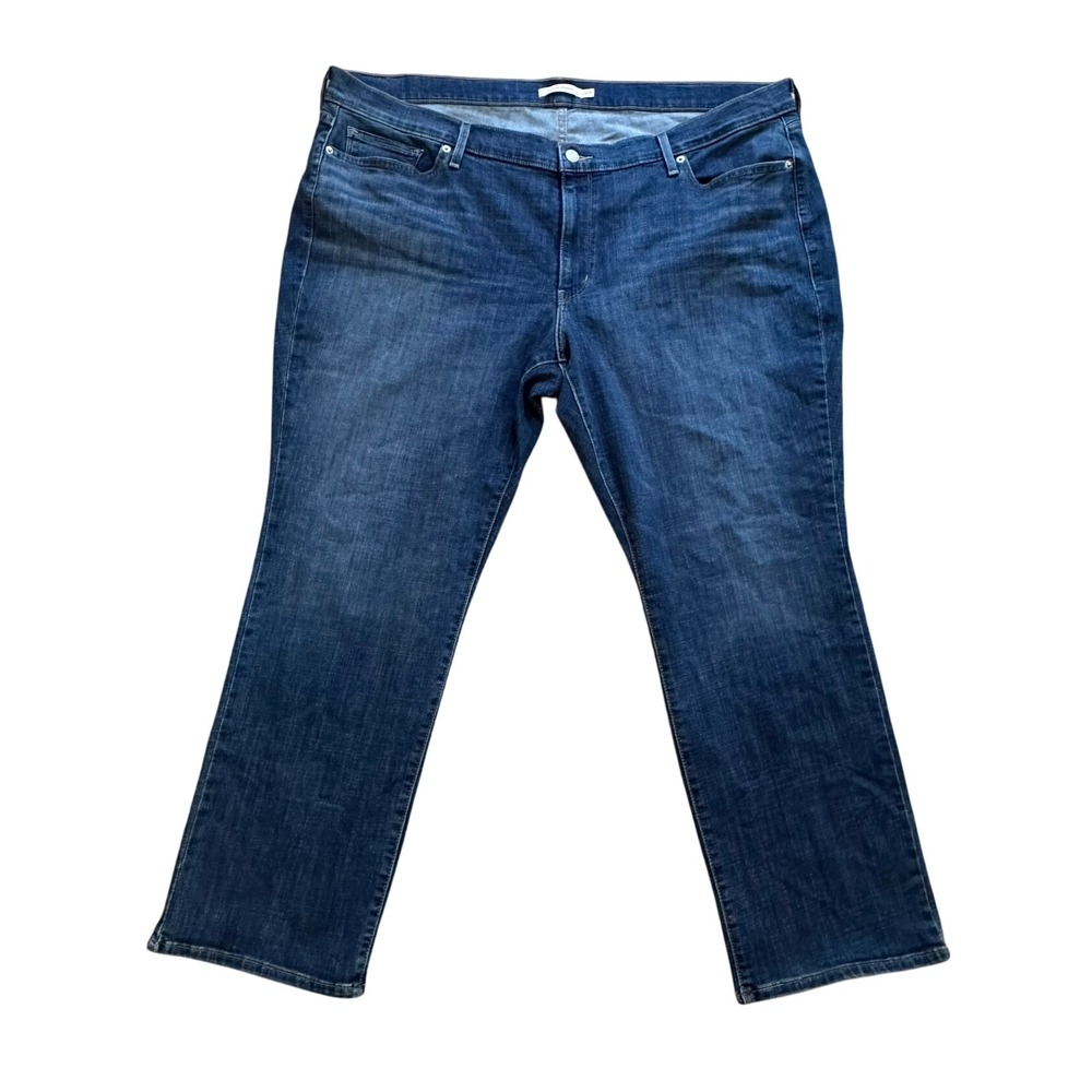 Levi's Womens Classic Straight Leg Dark Wash Denim Jeans Size 24W
